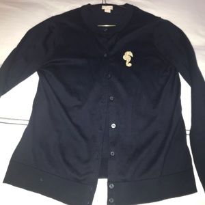J crew navy cardigan